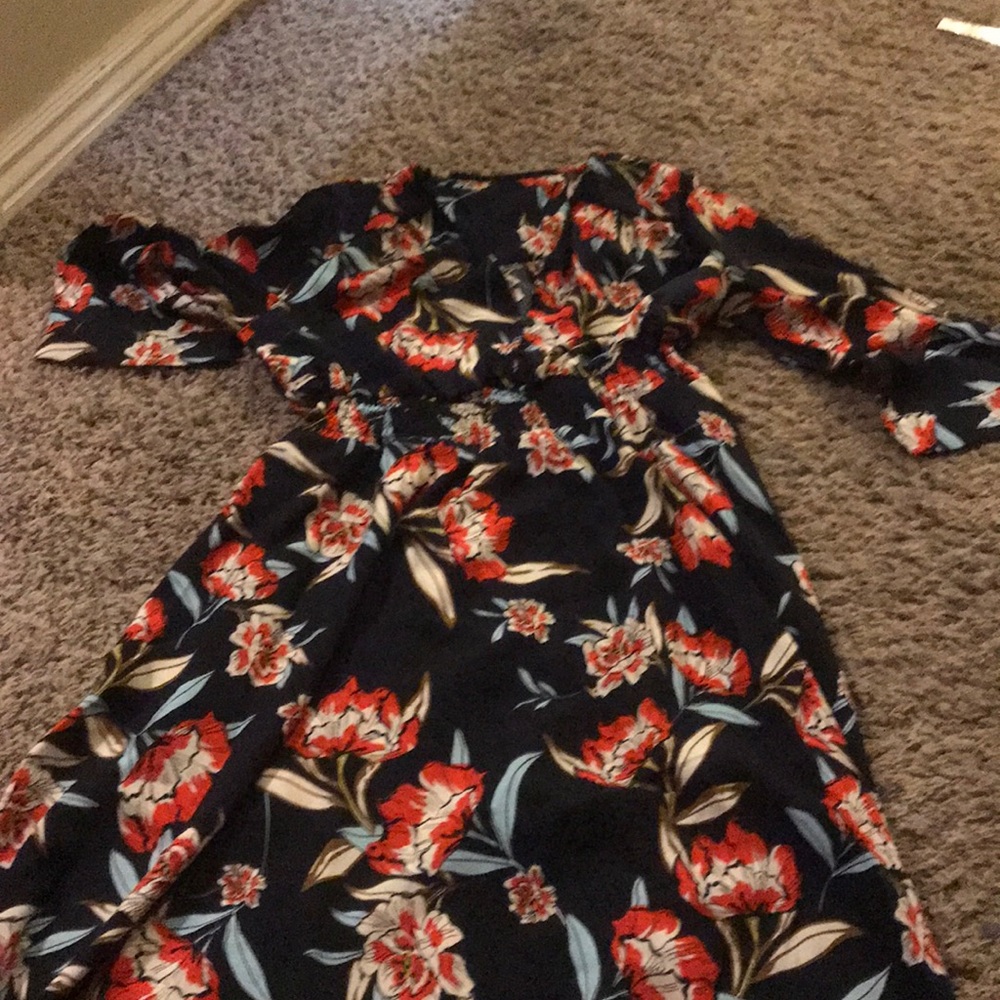 Middi dress with flowers